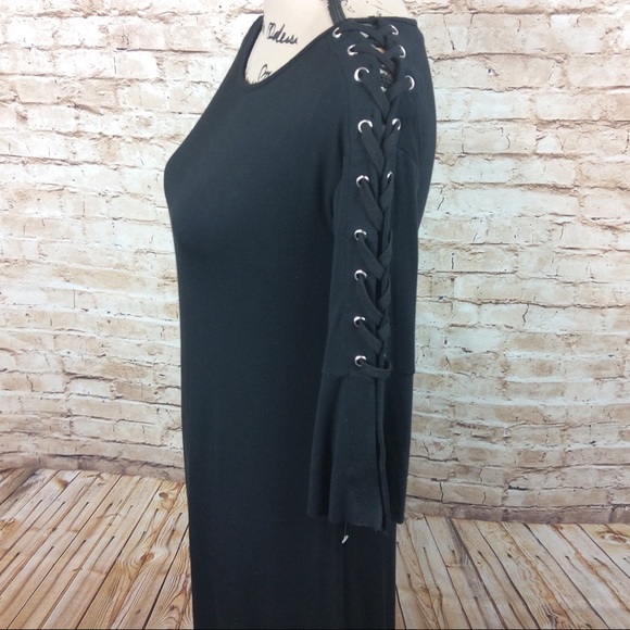 New Bailey 44 Jersey Dress with Lace Up Sleeves S - Picture 6 of 10